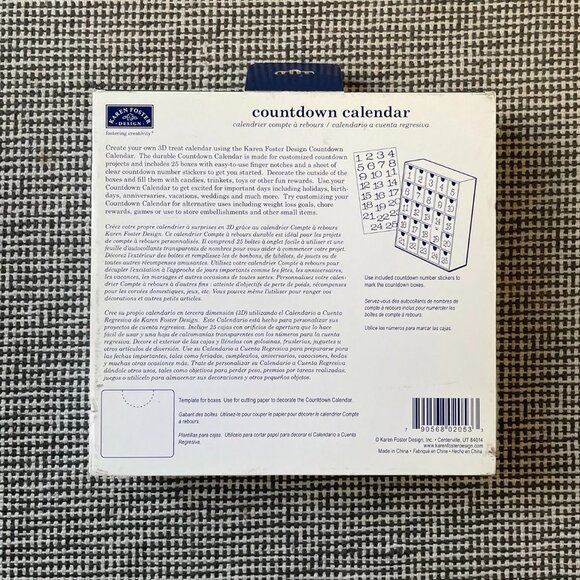 Karen Foster Countdown Calendar 3D Advent w/ Number Stickers - Picture 3 of 9